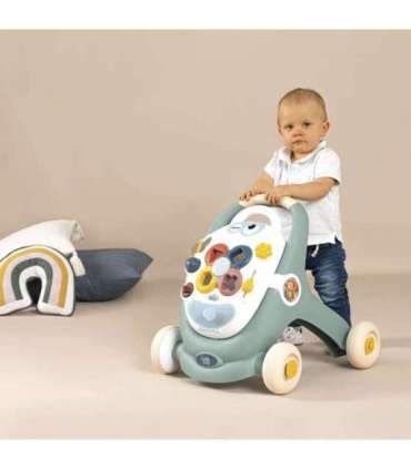 SMOBY Little 3-ühes kõndija ja tõukaja, interaktiivne vanker