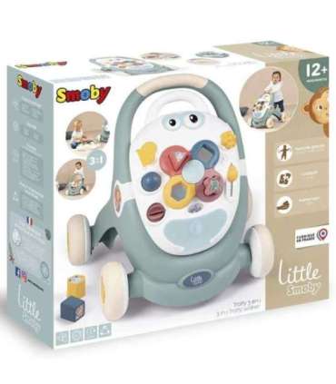 SMOBY Little 3-ühes kõndija ja tõukaja, interaktiivne vanker