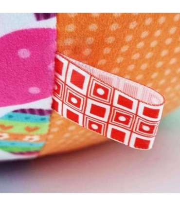 WOOPIE BABY pehme sensoorne pall 'Pani Metka' õmmeldud siltidega väikelapsele + heli