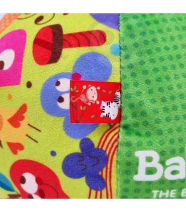 WOOPIE BABY pehme sensoorne pall 'Pani Metka' õmmeldud siltidega väikelapsele + heli