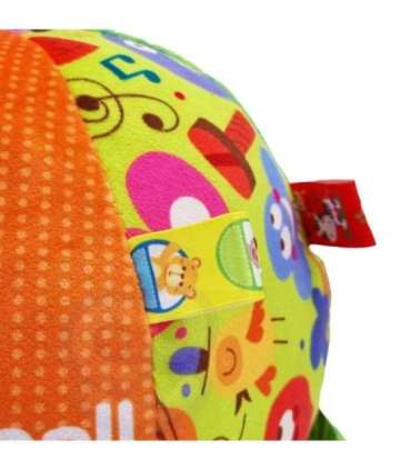 WOOPIE BABY pehme sensoorne pall 'Pani Metka' õmmeldud siltidega väikelapsele + heli