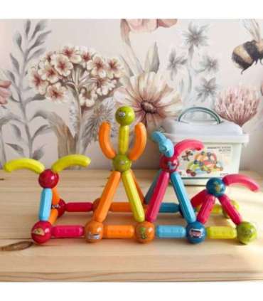 WOOPIE magnetilised ehitusklotsid, harivad, 52 osa