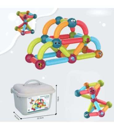 WOOPIE magnetilised ehitusklotsid, harivad, 52 osa