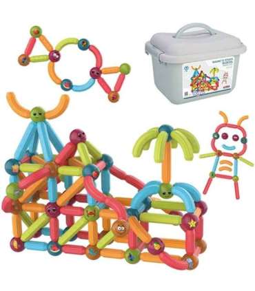 WOOPIE magnetilised ehitusklotsid, õpetlikud, 128 tk.