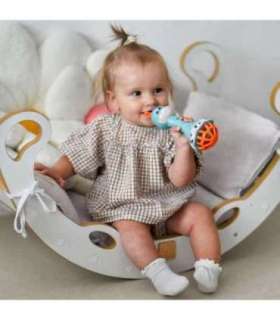 WOOPIE BABY Grzechotka Żyrafka Sensoryczna Gryzak z Muzyką Montessori 1 szt.