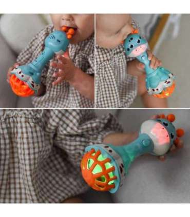 WOOPIE BABY kaelkirjak-rassel, sensoorne närimislelu muusikaga, Montessori, 1 tk.