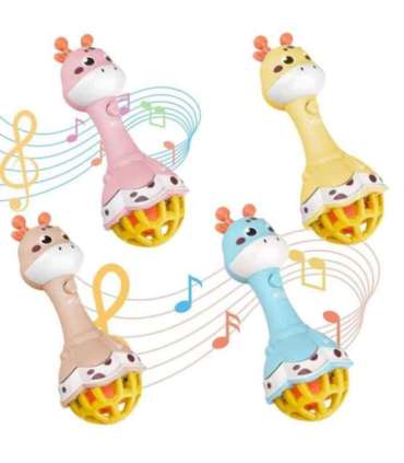 WOOPIE BABY kaelkirjak-rassel, sensoorne närimislelu muusikaga, Montessori, 1 tk.