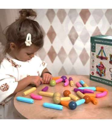 WOOPIE magnetilised konstruktsiooniplokid, hariduslikud, suured, paksud, 28 tk