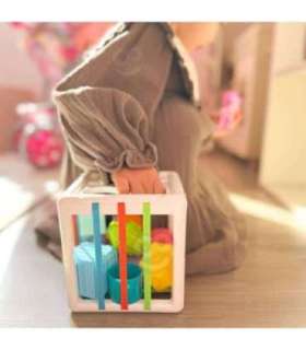 WOOPIE BABY гибкий сенсорный куб, сортер для детей, цветные формы, 11 шт.