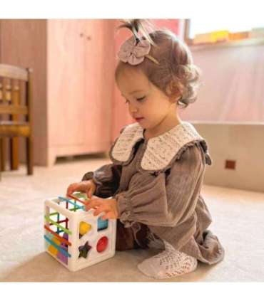 WOOPIE BABY гибкий сенсорный куб, сортер для детей, цветные формы, 11 шт.