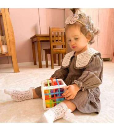 WOOPIE BABY гибкий сенсорный куб, сортер для детей, цветные формы, 11 шт.