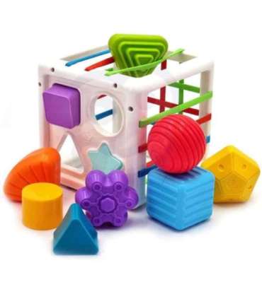 WOOPIE BABY гибкий сенсорный куб, сортер для детей, цветные формы, 11 шт.