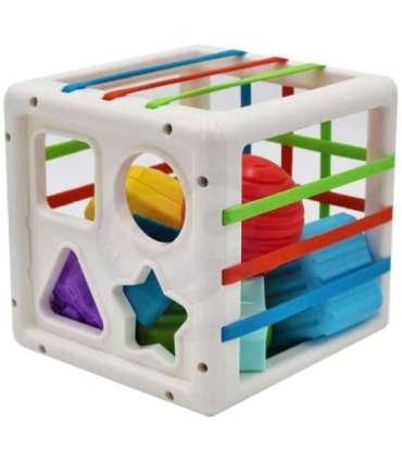 WOOPIE BABY гибкий сенсорный куб, сортер для детей, цветные формы, 11 шт.