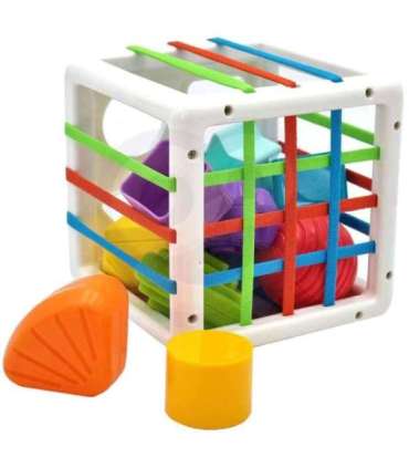 WOOPIE BABY гибкий сенсорный куб, сортер для детей, цветные формы, 11 шт.