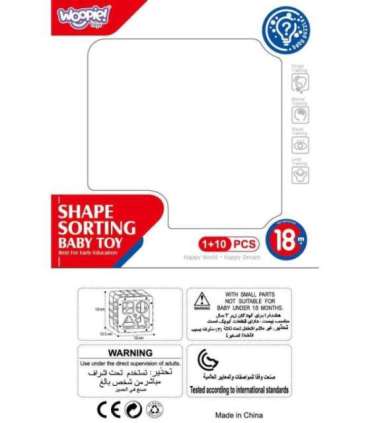 WOOPIE BABY гибкий сенсорный куб, сортер для детей, цветные формы, 11 шт.