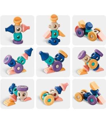 WOOPIE BABY sensorilised ehitusklotsid, surutav pusle, 13 tükki.