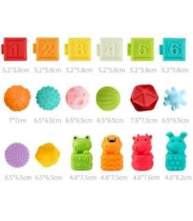 WOOPIE BABY сенсорные пазлы — сжимаемый пазл со звуком, обучение счёту, 20 элементов