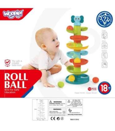 WOOPIE BABY Набор для шариковой трассы — спираль + 3 шарика