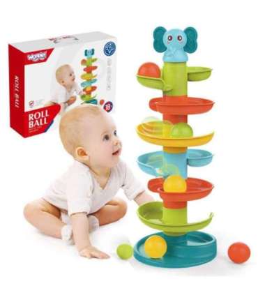 WOOPIE BABY Набор для шариковой трассы — спираль + 3 шарика