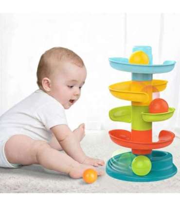 WOOPIE BABY kuuliraja komplekt (spiraal) + 3 palli