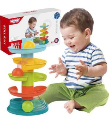 WOOPIE BABY kuuliraja komplekt (spiraal) + 3 palli