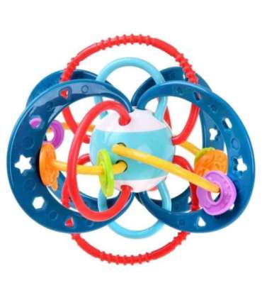 WOOPIE BABY Сенсорная игрушка 2 в 1 прорезыватель-погремушка Монтессори