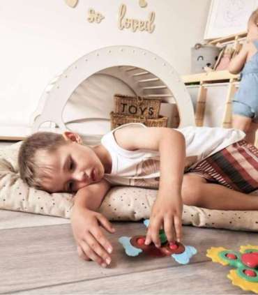 WOOPIE BABY 3-ühes sensoorne hariv spiner-mänguasi, värvikas