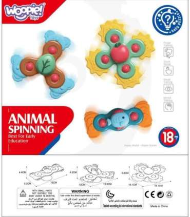 WOOPIE BABY 3-ühes sensoorne hariv spiner-mänguasi, värvikas