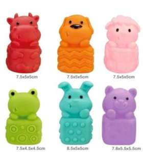 WOOPIE BABY sensoorsete pehmete loomade komplekt, 6 tk