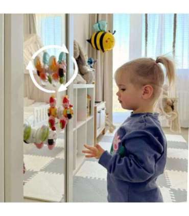 WOOPIE BABY spinner sensoorne mänguasi, mesilane, tibu, jänes, 3 vahetatavat osa