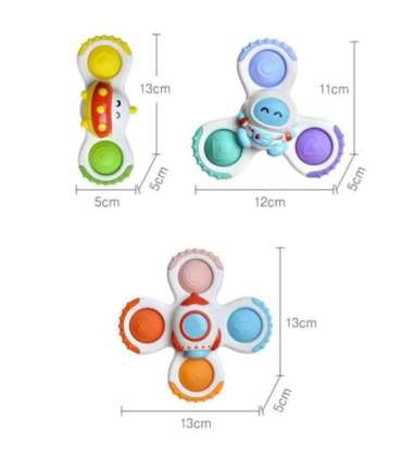 WOOPIE BABY spinner sensoorne mänguasi rakett tulnukas UFO, 3 tk.
