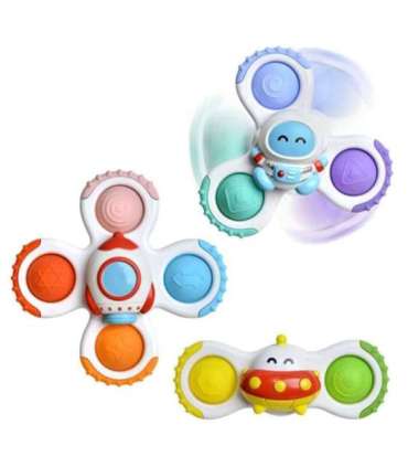 WOOPIE BABY spinner sensoorne mänguasi rakett tulnukas UFO, 3 tk.