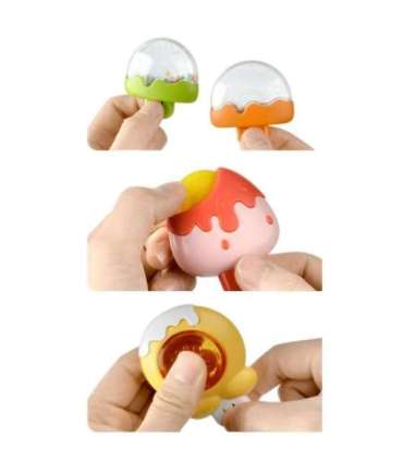 WOOPIE BABY spinner sensoorne mänguasi, mesilane, tibu, jänes, 3 vahetatavat osa