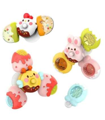 WOOPIE BABY spinner sensoorne mänguasi, mesilane, tibu, jänes, 3 vahetatavat osa