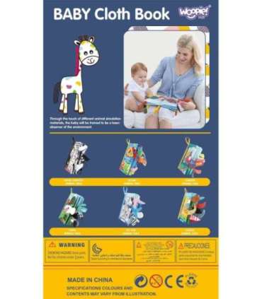 WOOPIE BABY контрастная сенсорная книжка для младенцев