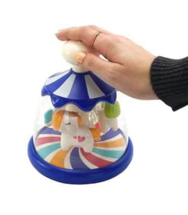 WOOPIE BABY Разноцветные лошадки Синий Юла Карусель