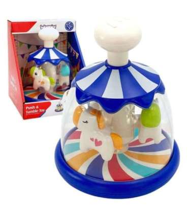 WOOPIE BABY Разноцветные лошадки Синий Юла Карусель