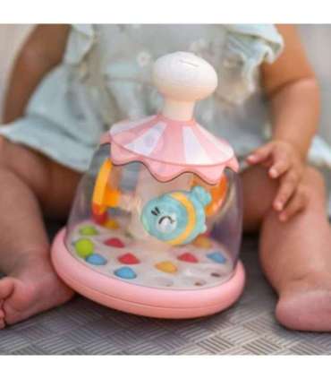 WOOPIE BABY Värvilised Loomad Roosa Vurr-Karussell Pallidega