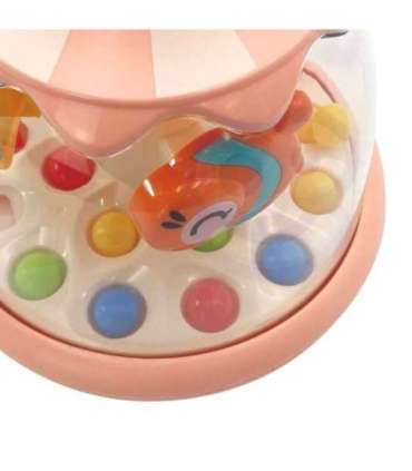 WOOPIE BABY Värvilised Loomad Roosa Vurr-Karussell Pallidega