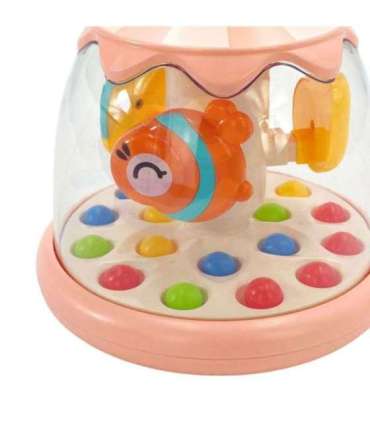 WOOPIE BABY Värvilised Loomad Roosa Vurr-Karussell Pallidega