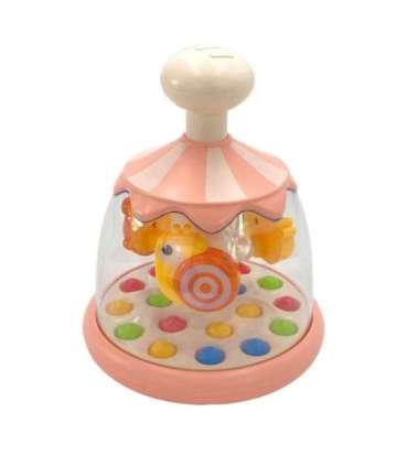 WOOPIE BABY Värvilised Loomad Roosa Vurr-Karussell Pallidega