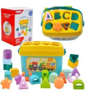 WOOPIE BABY Сортировщик 2 в 1 (коробка/чемодан) + обучение алфавиту и формам