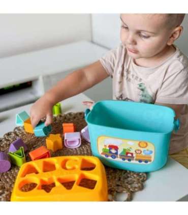 WOOPIE BABY 2-ühes sorteerija kast/kohver + tähestiku ja kujundite õppimine