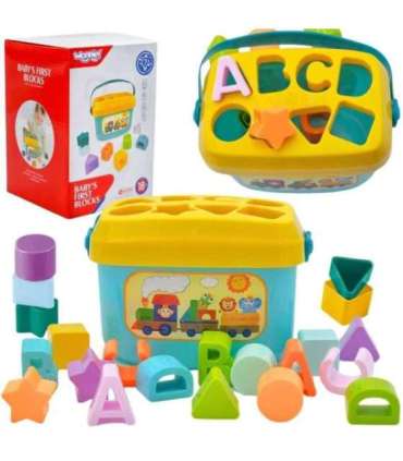 WOOPIE BABY 2-ühes sorteerija kast/kohver + tähestiku ja kujundite õppimine