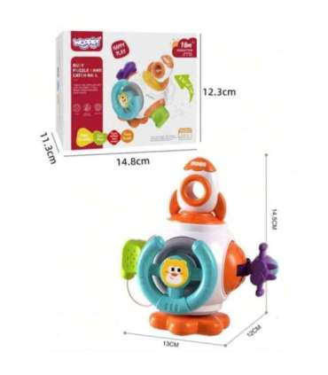 WOOPIE BABY kosmiline pall-rakett 6-ühes Montessori 18+ kuud