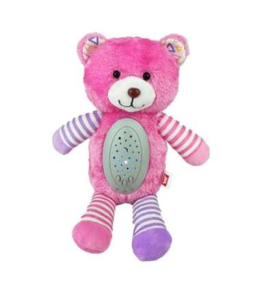 WOOPIE BABY kaisukaru uinutaja ja projektor 2-ühes, roosa karu - 10 hällilaulu