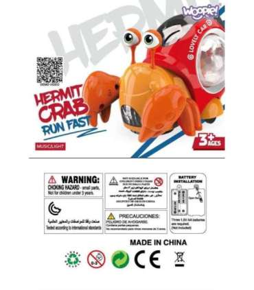 WOOPIE проектор «Ползающий краб», оранжевая сенсорная игрушка