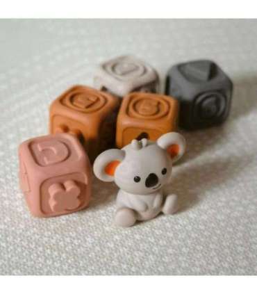 WOOPIE BABY hariduskomplekt — püramiid, sensoorsed klotsid, 2-ühes närimislelu numbritega