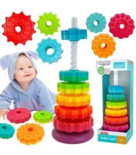 WOOPIE BABY Hariv virnastatav püramiid Keerlev torn