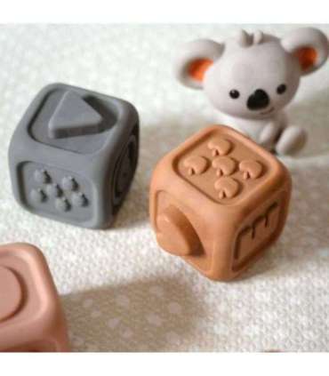 WOOPIE BABY hariduskomplekt — püramiid, sensoorsed klotsid, 2-ühes närimislelu numbritega